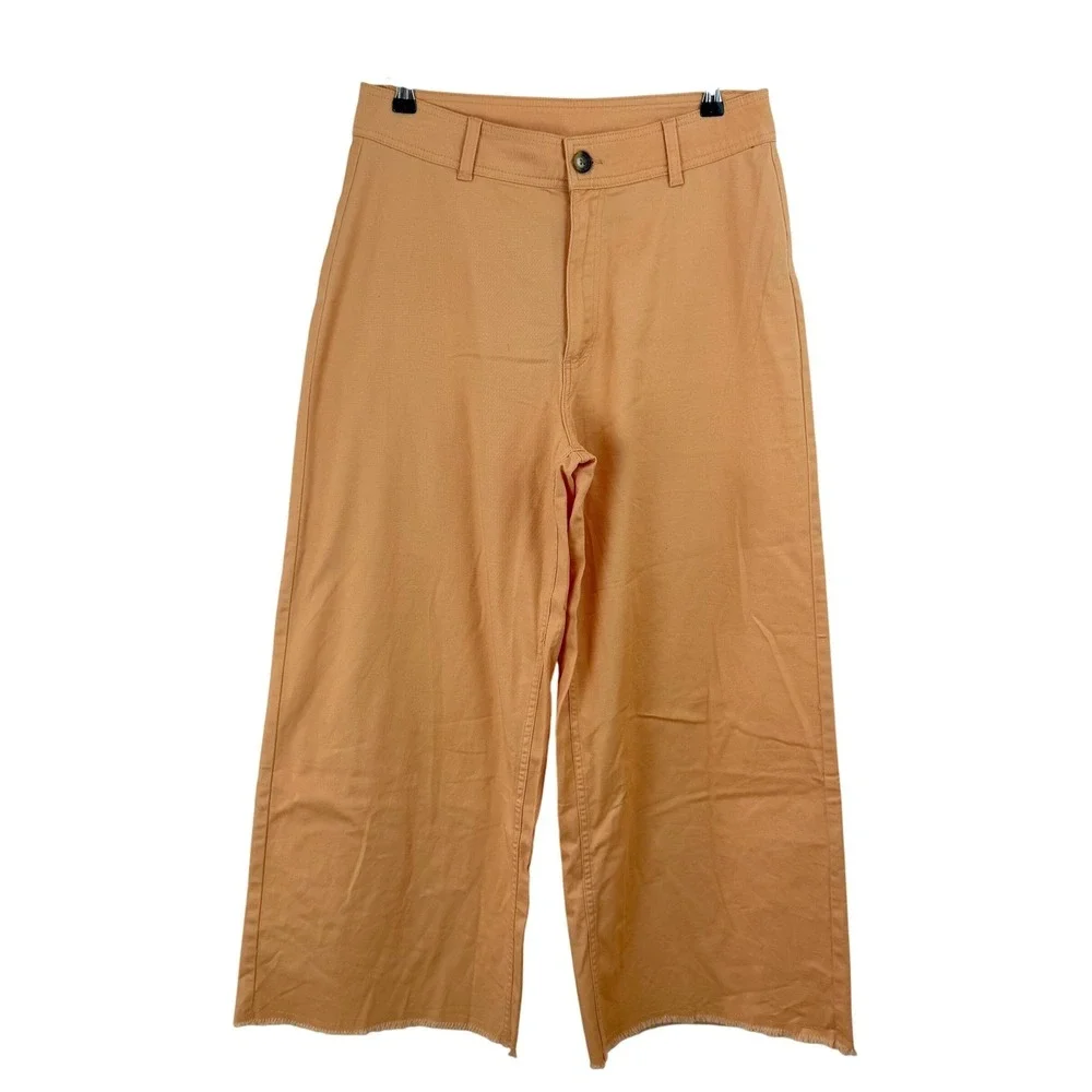 Billabong FREEFALL FIXED‎ WAIST TROUSERS Wide Leg Crop Pants TOFFEE WOMEN 31